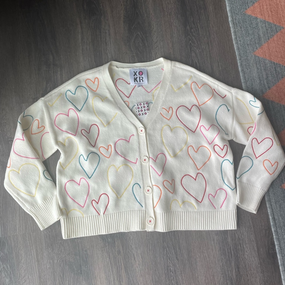 NWT XO Kerri Rosenthal Heart Sweater